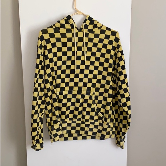 yellow checkered sweatshirt